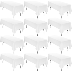 60x126 White Rectangle Tablecloths